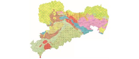 Geologische Karte von Sachsen