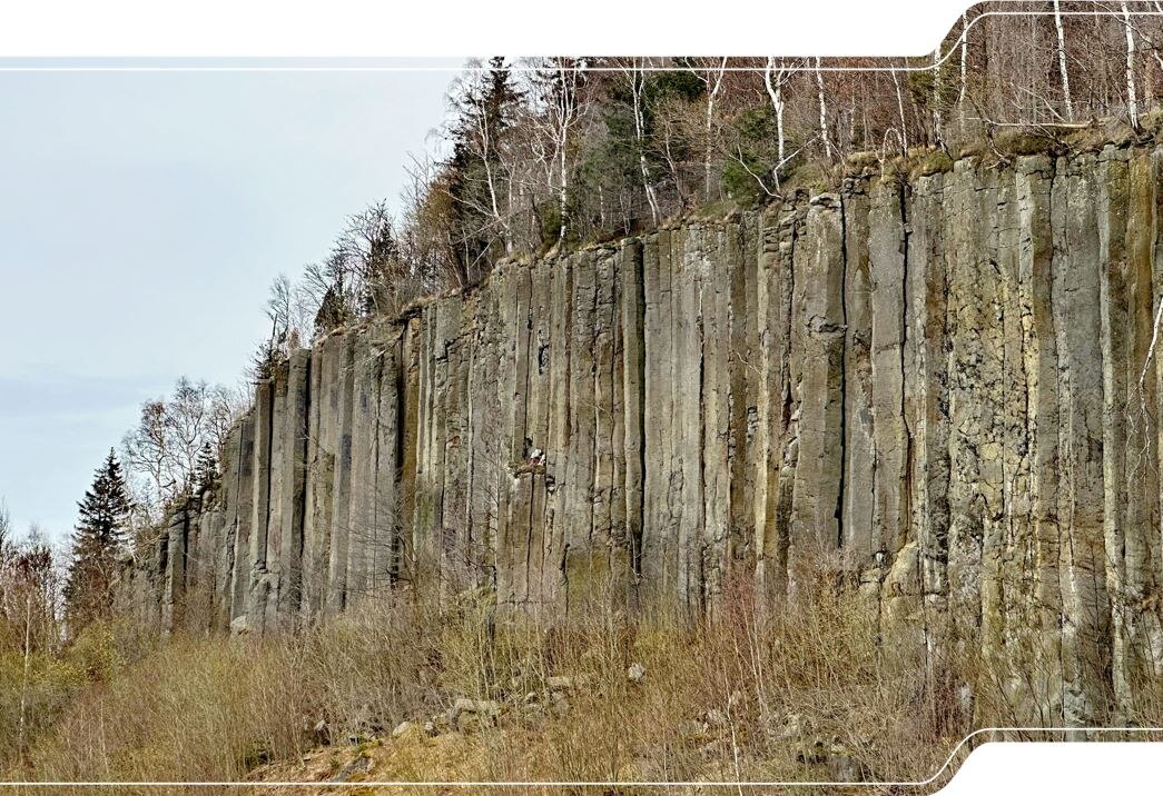 Basaltsäulen am Scheibenberg.