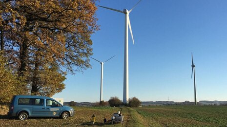 Messung seismischer Erschütterungen bei Windkraftanlagen